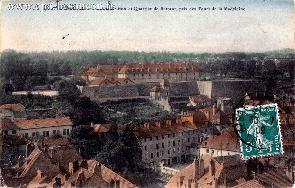 4011. - BESANÇON. - Le Fort Griffon et Quartier de Battant, pris des Tours de la Madeleine